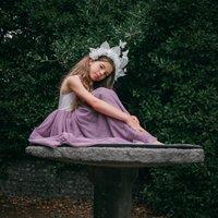 UK Flower Girl Boutique Girl's Bohemian Classic Dress - Heather in Mauve | Size: 3-4 Years