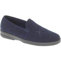 Sleepers Men's Frazer Synthetic Suede Slippers in Navy | Size: 14