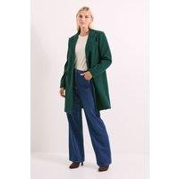 Wallis Women's Principles by Button Coat in Green | Size: 14