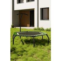H&O Direct 48 Inch Hexagonal Trampoline with Adjustable T-bar Handle in Green