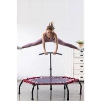 Living and Home 48in Bungee Cords Hexagonal Red Trampoline with Adjustable T-Bar Handle