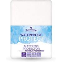 Slumberdown Waterproof Protect Mattress Protector in White | Size: Single Fitted