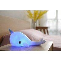 Nova Lighting Rechargeable Narwhal Night Light in White | Size: 6 inches