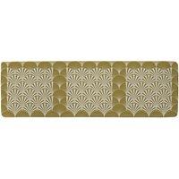 Benjamin Tate Design Golden Semi Circles Runner Rug in Natural | Size: 67 cm x 230 cm