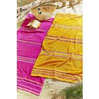 Catherine Lansfield 'Rainbow' Cotton Beach Towel Pair in Pink