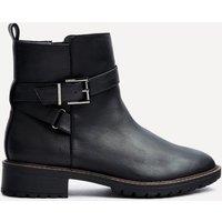 Linzi Women's Edie Wide Fit Black Nubuck Ankle Boot | Size: 5-Wide Fit
