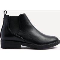Linzi Women's Karina Black Faux Leather Classic Chelsea Boot | Size: 7-Standard Fit