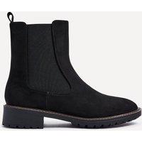 Linzi Women's Dalston Black Faux Suede Classic Chelsea Boot | Size: 6-Standard Fit