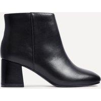 Linzi Women's Alba Wide Fit Black Faux Leather Block Heeled Ankle Boot | Size: 7-Wide Fit