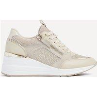 Linzi Women's Everett Gold & Nude Wedged Trainers | Size: 7-Standard Fit