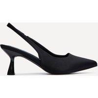 Linzi Women's Izzie Wide Fit Black Lycra Court Heels | Size: 3-Wide Fit