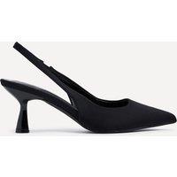 Linzi Women's Presley Black Lycra Court Heels | Size: 5-Standard Fit