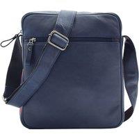 House of Leather Men's Mens Real Leather Cross Body Bag Mid Size Travel Messenger Pouch Aller Navy | Size: Medium