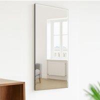 Agenzia 14 Art Deco Bevelled Frameless Wall Mirror Panel in Silver | Size: Large