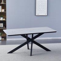 Artemis Home Ottavia 160cm x 90cm White Stone Dining Table | Size: 160 cm x 90 cm