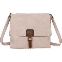 Fontanella Fashion Women's The Maven Crossbody Shoulder Bag With Real Leather Magnet Fastening in Pale Pink