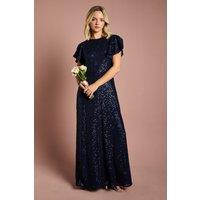 Coast Women's Teen Sequin Angel Sleeve Bridesmaid Dress in Navy | Size: 14-15 Years