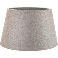Happy Homewares Traditional Linen Fabric Drum Shade for Pendant & Lampshade in Grey | Size: 10 inches