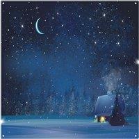 Benjamin Tate Design Night Winter Landscape Dining Splash Back in Natural
