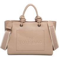 Fontanella Fashion Women's Lyra PU Leather Crossbody Tote Bag with Canvas Strap in Camel