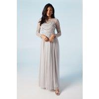 Statement Contour Embellished Two In One Bridesmaid Dress