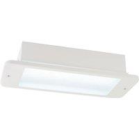 Loops Recessed Emergency Ceiling Guide Light - 3W Daylight White LED - Gloss White