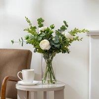 Scottish Everlastings Ltd 55cm Ranunculus Arrangement in Vase in Green
