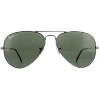 Ray-Ban Aviator Gunmetal Green Aviator 3025 Sunglasses in Grey