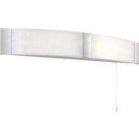 Loops Bathroom Over Mirror Wall Light - 2 x 6W Cool White LED - Chrome Acrylic