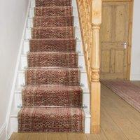 runrug Stair Runner Carpet for Staircases - Soft & Comfy, 9mm - 'Afrikans' in Red | Size: 60 cm x 660 cm