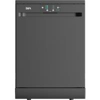SIA 60cm Freestanding Dishwasher, 14 Place Settings, Black - SFSD604BL
