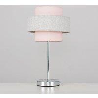 ValueLights Weaver Pair of Pink Table Lamps Touch On/Off
