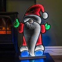 Samuel Alexander 60cm Infinity Christmas Santa on Metal Base with Multi-Coloured LEDs