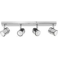ValueLights Rosie 4 Way Silver Ceiling Bar Spotlight