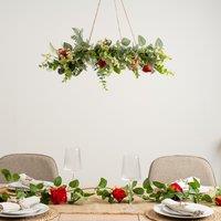 Scottish Everlastings Ltd 50cm Hanging Strawberry Wreath in Red