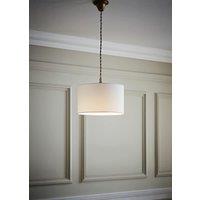ValueLights Reni White Fabric Easy Fit Drum Ceiling Lamp Shade | Size: Small