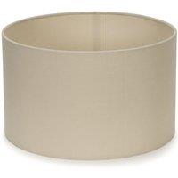ValueLights Reni Pair of Fabric Easy Fit Drum Ceiling Lamp Shade in Natural | Size: Small