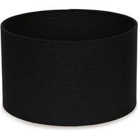 ValueLights Reni Pair of Fabric Easy Fit Drum Ceiling Lamp Shade in Black | Size: Small