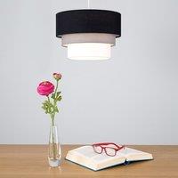 ValueLights Aztec Three Tier Drop Easy Fit Fabric Ceiling Pendant Light Lamp Shade in Black