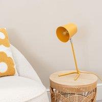 ValueLights Lark Metal Task Reading Compact Desk Table Lamp in Yellow