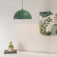 ValueLights Stassi Mushroom Dome Metal Drop Hanging Pendant Ceiling Light with LED Bulb in Green