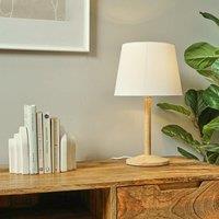 ValueLights Triston Light Natural Wood Table Lamp in Brown