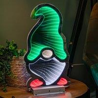 Samuel Alexander 40cm Light up Christmas Gonk Infinity Light with Multi-Coloured LEDs