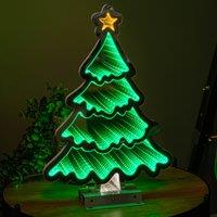 Samuel Alexander 40cm Infinity Standing Christmas Tree with Metal Base & Green LEDs