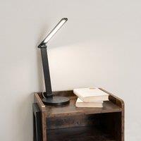 ValueLights Kiko Black Adjustable Dimmable LED Wireless Charger Desk Lamp