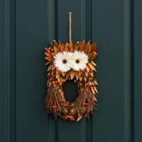 Scottish Everlastings Ltd 32cm Straw/Woodshave Owl in Brown