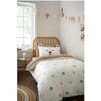 Catherine Lansfield 'Cosy Bear' So Soft Duvet Cover Set in Natural | Size: Double