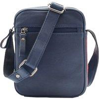 Mens Real Leather Small Size Cross Body Bag Travel Messenger Pouch Parkham Black