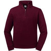 Russell Men's Authentic Quarter Zip Sweatshirt in Burgundy | Size: 3XL