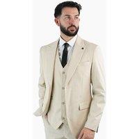 V2 Classic Men's Winston Three Piece Suit Stone | Size: 46R